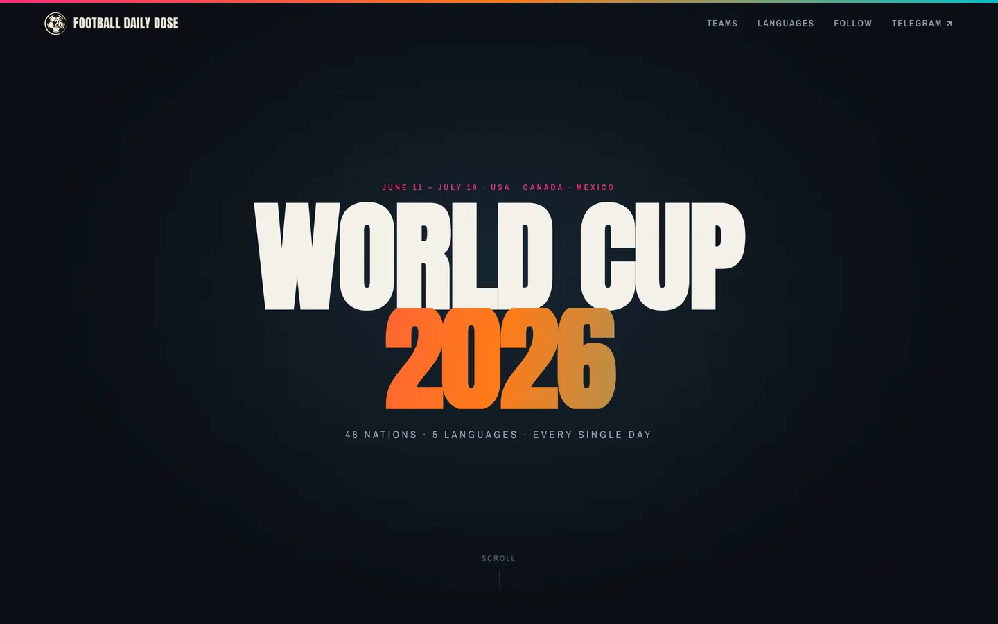 Screenshot of the FootballDailyDose website